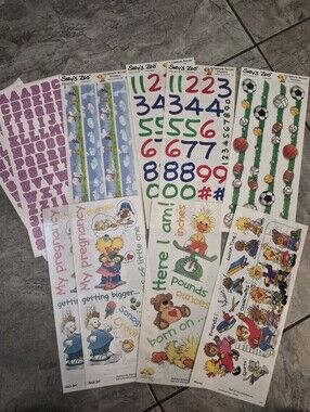 Lot Of 10 Vintage Sticker Sheets
